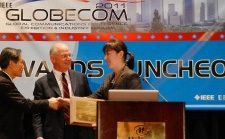  Maria Gorlatova receives the award at the 2011 IEEE Global Communications Conference (GLOBECOM'11) Award Ceremony
